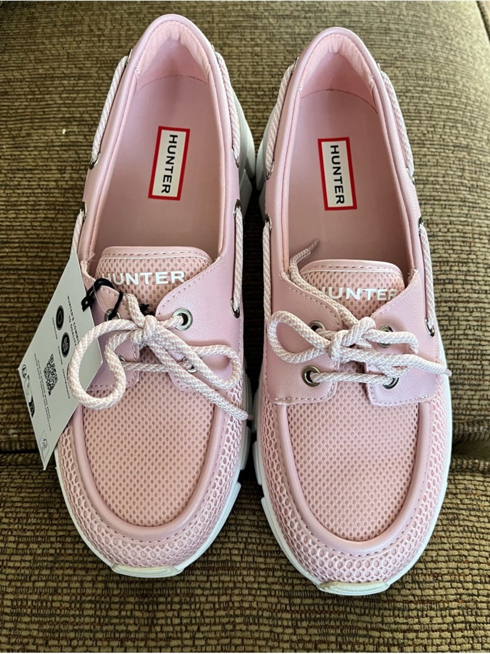 Hunter Pink Sasa Lace-Up/Slip -on Boat Shoe